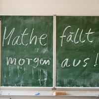 Beschriftete Tafel