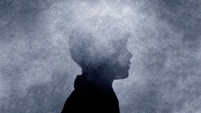 Silhouette eines Menschen 