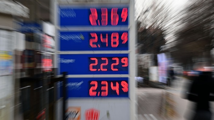 Benzinpreise an einer Tankstelle