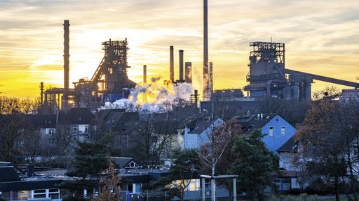 Stahlwerk von Thyssenkrupp in Duisburg-Marxloh