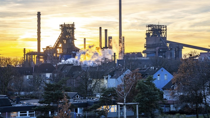 Stahlwerk von Thyssenkrupp in Duisburg-Marxloh