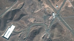 Satellitenbild der Anreicherungsanlage Fordo im Iran