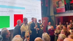 Burmester auf der SPD-Wahlparty