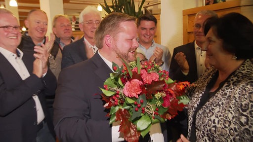 Heinrich Frieling nach seinem Wahlsieg