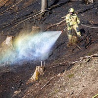 Feuerwehr löscht Waldbrände im Sauerland 