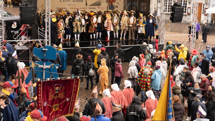 Karnevalisten in Aachen