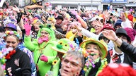 Karnevalisten in Düsseldorf