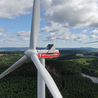 Drei Windräder auf dem Prenzenberger Kopf bei Bad Berleburg