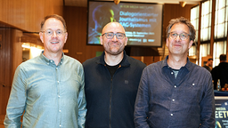 Michael Kaes, David Finsterwalder und Stefan Domke vom Projektteam "Was geht mich das an?"