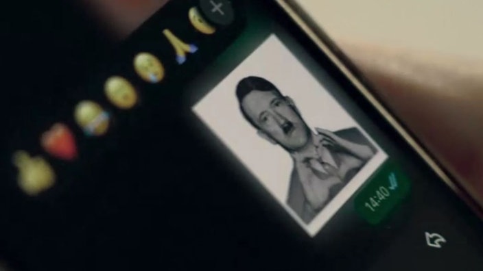 Hitler als Whatsapp-Sticker