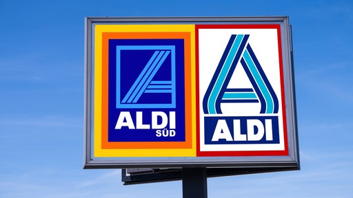 Schilder von Aldi Nord und Aldi Süd