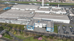 Das Rheinmetall-Werk in Neuss aus der Luft.