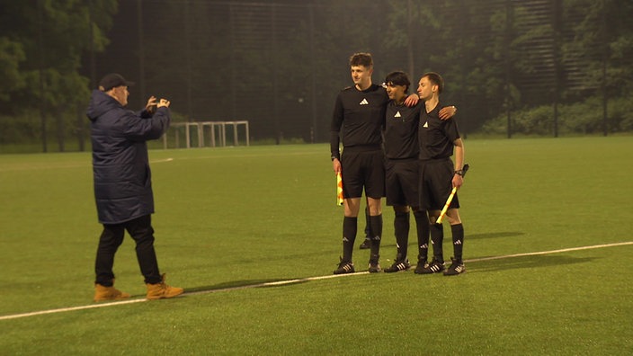 Fußballspieler auf dem Feld