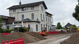 Der Bahnhof in Leichlingen von außen