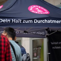 Ein Zelt auf dem Leinewebermarkt, hier kann man sich zurückziehen.