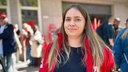 Lisa Boßmann ist am 1. Mai in Düsseldorf auf die Straße gegangen