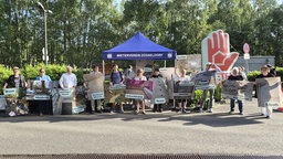 Mieterverein Düsseldorf beim Protest gegen die LEG
