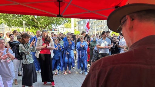 „Mittagspause“ der Beschäftigten des Universitätsklinikum Essen 