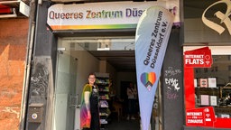 Der Eingang des queeren Zentrums