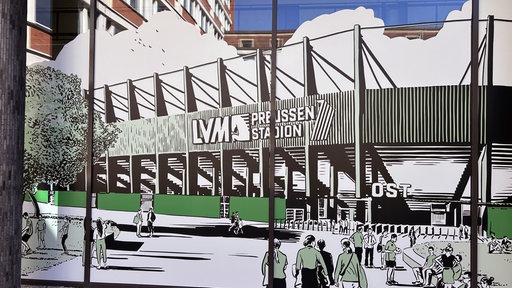Illustration des nuen LVM-Preußenstadion 