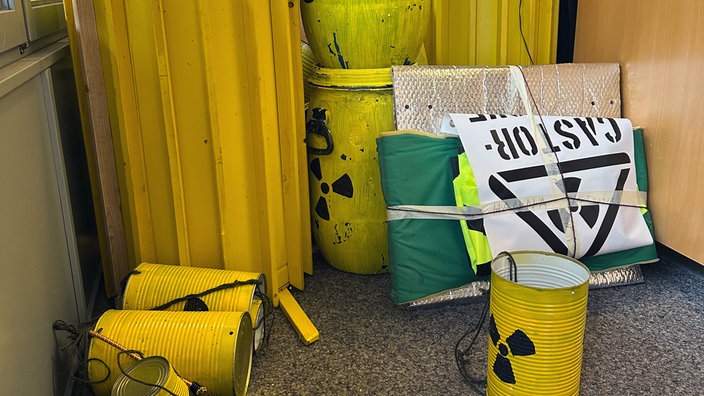 Requisiten für den Protest der Atommüll-Gegner