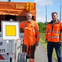 Dionysius Goecke und Marco Wolzenburg auf Streckenkontrolle.