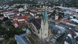 Der Paderborner Dom aus der Vogelperspektive