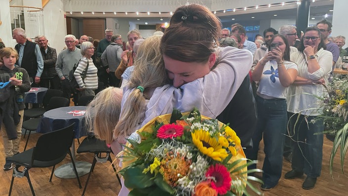 Katja Behrendt (Grüne) ist glücklich über ihren Wahlsieg 