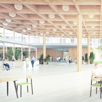 Das Krankenhaus-Foyer in Espelkamp, wie es sich die Planer von "Ludes Architekten - Ingenieure" vorstellen