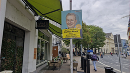 Wahlplakat von Steffen Mues (CDU) zur Stichwahl