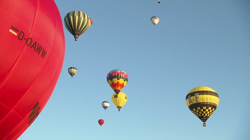 Heißluftballons in der Luft