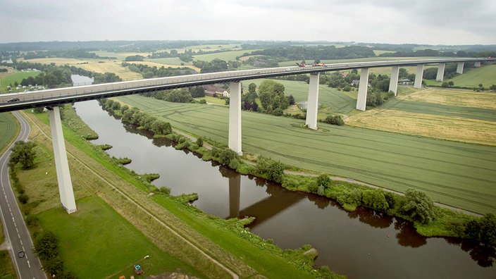Die Ruhrtalbrücke aus der Vogelperspektive.