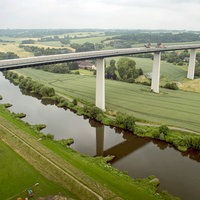 Die Ruhrtalbrücke aus der Vogelperspektive.