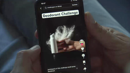 Ein Beitrag zu der Deodorant-Challenge auf einem Smartphone.