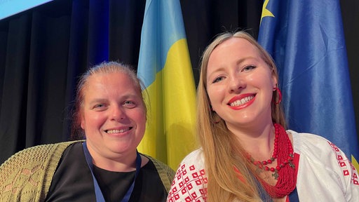 Sylvia Olbrich (links) und Nadiia Khmeliuk (rechts)