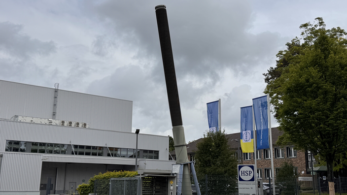 Sicht auf die Außenanlage des HSP Werks in Troisdorf.