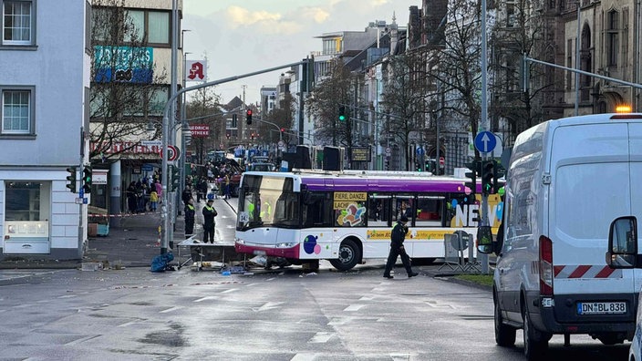Der Bus vor Ort