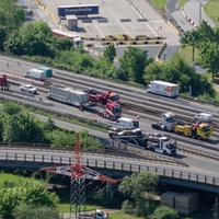 Die Bergungsarbeiten aus der Luft fotografiert