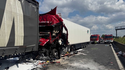 Der geschädigte LKW