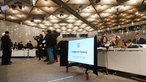 Blick in den Gerichtssaal im Kongress center der Messe