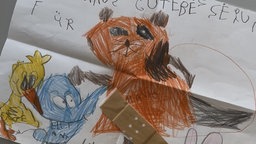 Ein Brief für die Maus, gemalt von einem Kind