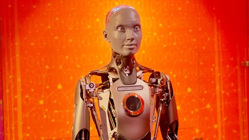 Roboter Mira steht im Deutschen Museum Bonn
