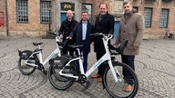 Die Stadt Düsseldorf hat das neue Fahrrad-Leihsystem "Düsselbike" vorgestellt
