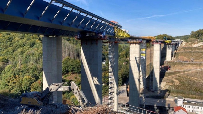 Die Rahmedetalbrücke zwei Jahre nach Beginn der Bauarbeiten