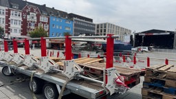 Für das Stadtfest werden Durchbruchs- und Terrorsperren errichtet.