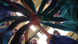 Jungen Handballmannschaft Schlachtruf