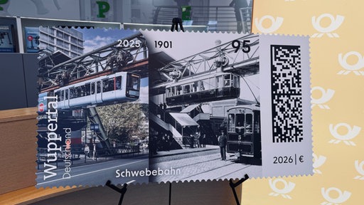 Sonderbriefmarken Wuppertaler Schwebebahn von 1901 und 2025
