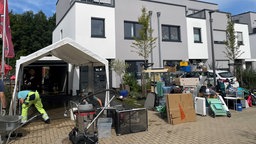 Die Aufräumarbeiten nach dem Starkregen dauern an 