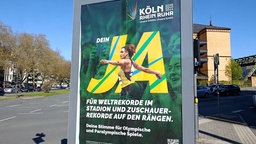 Werbetafel für Olympia-Abstimmung