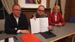 von links nach rechts, Benjamin Thunecke SPD, Michael Wessel CDU, Anka Vesper CDU